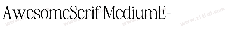 AwesomeSerif MediumE字体转换